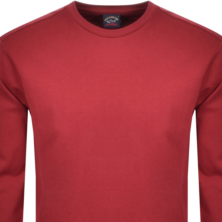 Alternative Image for ProductPaul And Shark Crew Neck Sweatshirt Burgundy2